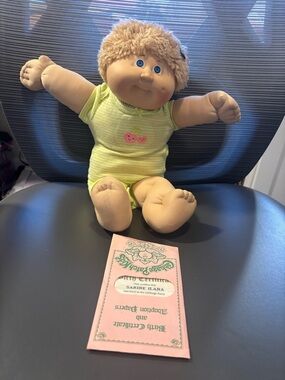 Cabbage Patch Kids Soft Plush Doll in Yellow Outfit